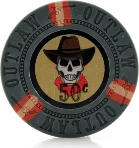 Toshiba 313054842848 Outlaw Clay Poker Chips In 13g - Pack Of 50 Choose Colors