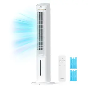 Tosot 811820025773 43 Inch Evaporative Air Cooler 80 Oscillating Tower Fan With 3 Speeds 2 Ice Pa