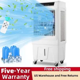 Xsjh-390y Towallmark 3000cfm Evaporative Air Cooler With Remote Control Timer Ice Packs 3 Modes 10.3g