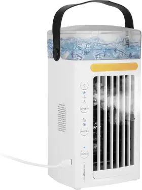 Cf002t Tower Cooling Portable Air Conditioner Desk Fan With 3 Speeds And Nightlight Small Cool