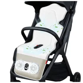 Trelc 671891825524 Baby Stroller Cooling Pad With 2 Fans 3 Speeds Cushion 10000ma Rech