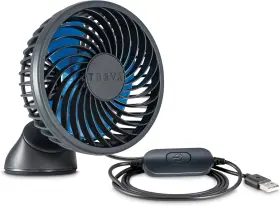 Treva 744110791181 3.5 Inch Usb Powered Fan With Suction Cup 3 Speed Attachable Rot