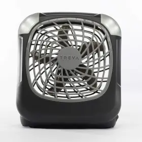 Treva 755247203799 5 Inch Battery Powered Fan With Led Lights Portable Desk 2 Cooling Speeds #2