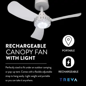 Fc17b03 Treva Rechargeable 15 In Canopy Fan Easy To Assemble Portable Ceiling #3