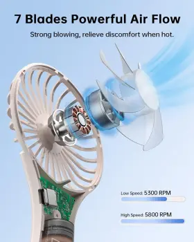 Tripole 445016279287 Mini Portable Fan Powerful Personal Handheld Battery Operated Rechargeab #2