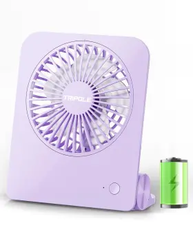 Tripole 976004530741 Desk Fan Small Portable 2000 Mah Rechargeable Battery Ultra Quiet