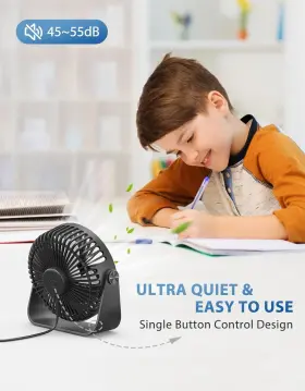 Kw36 Tripole Usb Desk Fan 4.5 Inches Portable Mini Powerful 3 Small Black #2