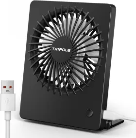 Kw59p Tripole Mini Desk Fan Usb Powered Portable Small Personal Black