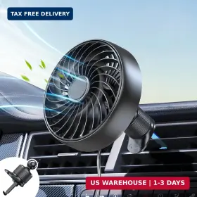 Trustnice 740030395096 Usb Car Fan With Hook Mount - Quiet High-speed Brushless Motor Secure Vent Clip