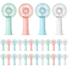 B0cmtqpcyp Tujoe 24pk Mini Handheld Fan 3 Speed Personal Portable Rechargeable Usb