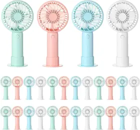 Sew-tujoe-0331 Tujoe 24 Pcs Mini Powerful Handheld Fan 3 Speed Personal Small Portable Rechargeable F