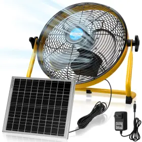 Sew-tujoe-1240 Tujoe 12 Inch Solar Panel Powered Fan 2 In 1 Or Ac Charger