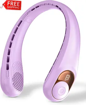 Tunise 313031213227 Neck Fan Personal With Led Display Usb-c Rechargeable 5200mah-battery 3