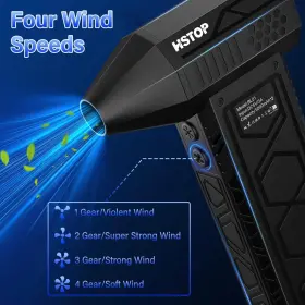Synchkg084094 Turbo Air 180000 Rpm 3-gear Adjustable Portable Fan Electric Duster - Handheld #2