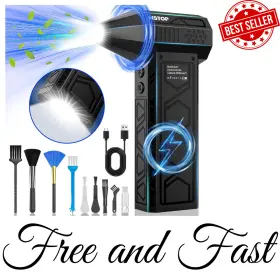 Synchkg084094 Turbo Air 180000 Rpm 3-gear Adjustable Portable Fan Electric Duster - Handheld