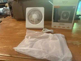 Ultra Fa28 Jisulife Thin Desk Fan Usb-c Rechargeable Portable White New