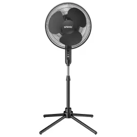 Sp17-16abk Un Brand 16 Inch 3-speed Oscillating Pedestal Fan With Folding Base Adjustable Height And Ti