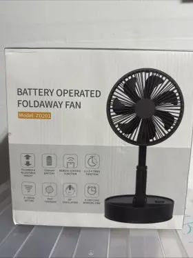 Un Unitedtime 764653986462 Desk And Table Fan Foldaway With Remote Control Timer Battery Operated Or Usb