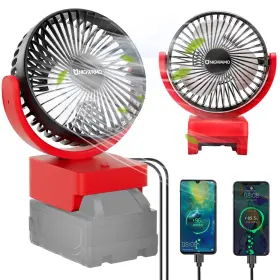 Uniqwamo 715748607700 Portable Rechargeable Cooling Device For 18v Battery 3 Speed With Usb Type C