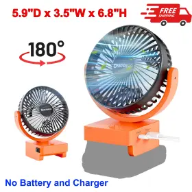 Uniqwamo 786194373020 Rechargeable Jobsite Fan Compatible For Black And Decker/porter Cable 20v Battery
