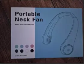Useeshine 744173465791 Portable Neck Fan. Bladeless Fan For Indoor Outdoor Travelling Usb Black