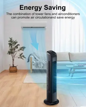 Uthfy 608571730854 Tower Oscillating Fan With Remote Electric Standing #2