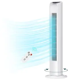 Uthfy 608571730861 Oscillating Bladeless Tower Fan With Remote Quiet Cooling Portable Electric