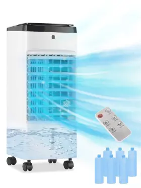 66r-0414 Uthfy Swamp Cooler 3 In 1 Evaporative Air Remote 6 Ice Packs 12h Timer