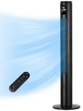 Uthfy 774882247456 46 Inch Tower Fan With Remote 24ft/s For Bedroom 24 H Timer 80 Oscill