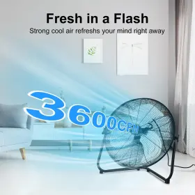 Uthfy 774882247579 20 Inch High Velocity Heavy Duty Fan Metal Industrial Floor With 3 Speed #2