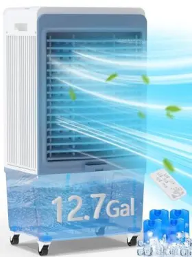 Uthfy 774882973423 Evaporative Air Cooler 6000 Cfm Swamp With 13.5 Gallon Water Re