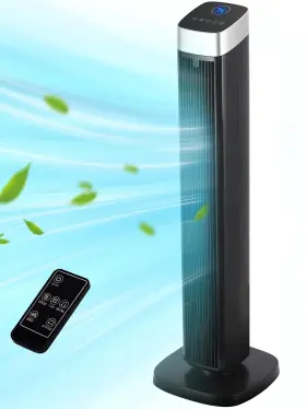 Hy-1051 Uthfy Tower Fan For Bedroom 41 Inch Quiet Bladeless Floor 90 Oscillating