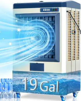 Hy-jh-50ai Uthfy 48 Inch Evaporative Air Cooler 6500 Cfm Swamp With 19 Gallon Watertank
