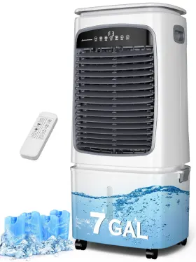 Jh-317y Uthfy Swamp Cooler 3-in-1 7 Gallon Water Tank4 Ice Box12h Timer 120 Oscillation