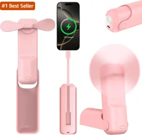 Vansmago 313041293233 Portable Handheld Personal Fan 4 In 1 Usb-c Rechargeable Mini Eyelash Fans With