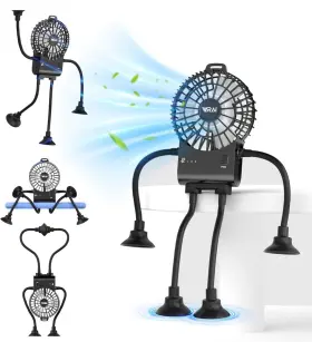 Fs121 Varai Freestyle Robot Desk Fan Mini Usb And Phone Stand Portable Black 2in1