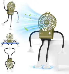Fs1210510 Varai Varal Freestyle Small Robot Fan Fun Desk With Suckers Rechargeable Portabl