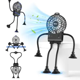 Riv001 Varai Freestyle Small Robot Fan Fun Desk With Suckers Rechargeable Portable F