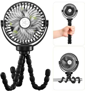 Vasg 313055885844 Battery Operated Stroller Fan Handheld Mini Clip On With Flexible