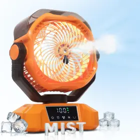 Vr-t01 Vellrive Portable Misting Fan - 20000mah Standing And Hanging 90 Small Orange