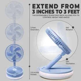 Venty 196852590452 Original Portable Fan - Wireless Battery Operated With 4 Speeds Led Ligh #2
