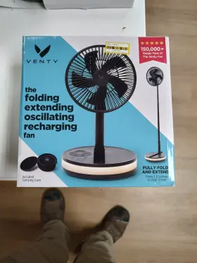 Venty 711181617894 The Viral Extendable Portable Oscillating Fan Black New Open Box