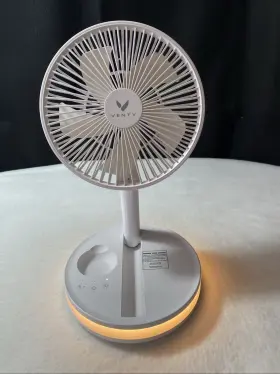 Vt32023 Venty Portable Light Up Oscillating Fan Rechargeable With Case Tested Read #2