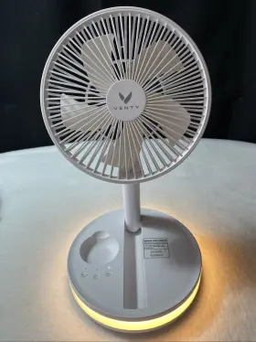 Vt32023 Venty Portable Light Up Oscillating Fan Rechargeable With Case Tested Read #3