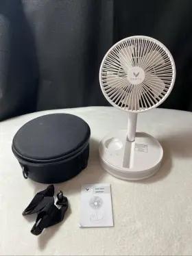Vt32023 Venty Portable Light Up Oscillating Fan Rechargeable With Case Tested Read