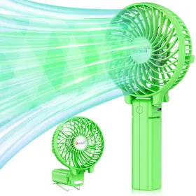 Versiontech. 716045484131 Portable Handheld Fan Powerful Durable 4000mah 180 Foldable M