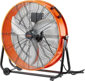 Vevor 197988090700 24 Inch Industrial Drum Fan 8700 Cfm High Velocity Floor With 3-speed Con