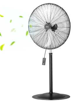 Vevor 197988127512 30 Inch Industrial Pedestal Fan 3-speed Oscillating With Adjustable Height