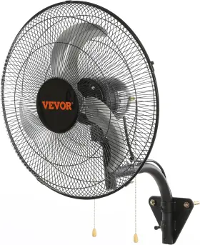 Vevor 445038924936 18 Inch Wall Mount Fan Oscillating 3-speed High Velocity Max. 4000 Cfm In