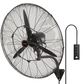B0bz8lttpx Vevor 30 Inch Wall-mount Misting Fan 3-speed Waterproof Oscillating 9500 Cfm